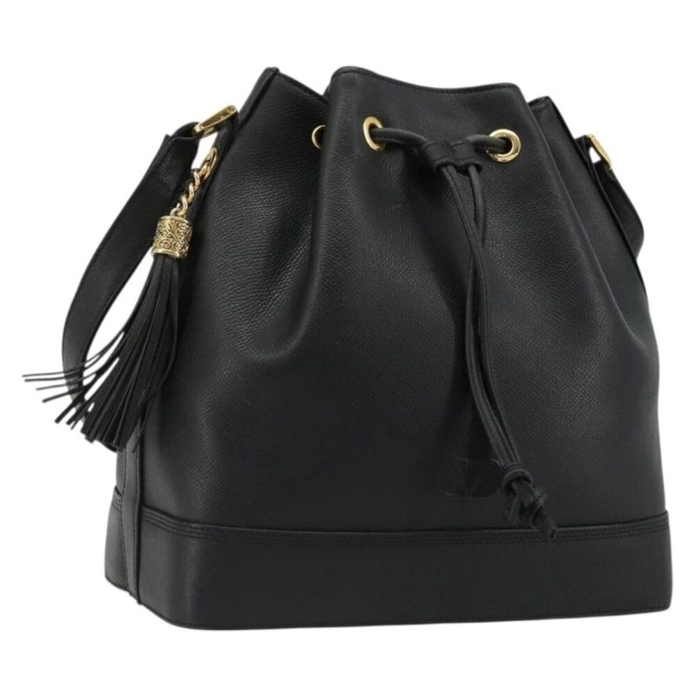 Valentino Garavani Vintage Leather Black Leather Shoulder Bag Bag